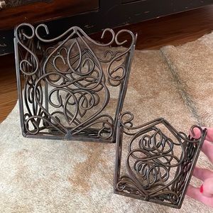 SLAH (southern living at home) Rosedale Planters Wrought Iron Set of 2